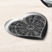 Keramische kant zwart kartonnen onderzetters (Gekanteld)