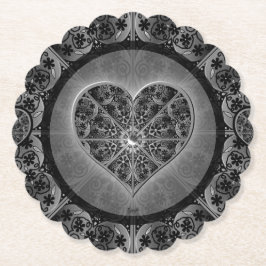 Keramische kant zwart kartonnen onderzetters