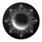 Keramische kant zwart knop (Voorkant)