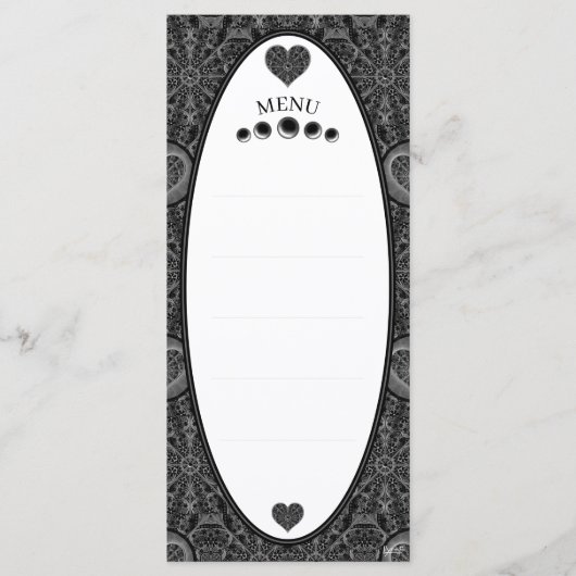 Keramische kant zwart menu (Voorkant)