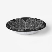 Keramische Kant Zwart Papieren Kommen (Gebogen)