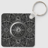 Keramische kant zwart sleutelhanger (Achterkant)