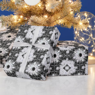 Keramische kant zwart & sneeuwvlok cadeaupapier