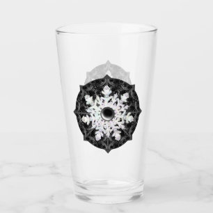 Keramische kant zwart & sneeuwvlok glas