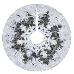 Keramische kant zwart & sneeuwvlok kerstboom rok