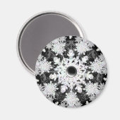 Keramische Kant Zwart & sneeuwvlok Magneet (Voorkant / Achterkant)