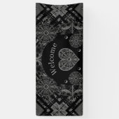 Keramische kant zwart spandoek (Verticaal)