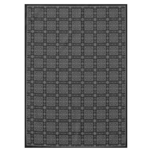 Keramische kant zwart tafelkleed (Voorkant)