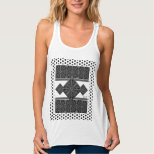 Keramische kant zwart tanktop