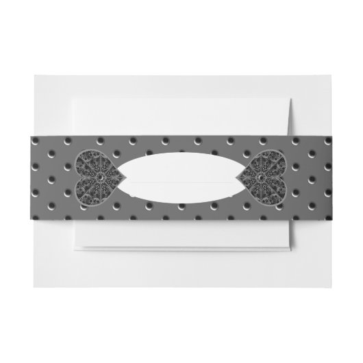 Keramische kant zwart uitnodigingen wikkel (Voorkant Voorbeeld)