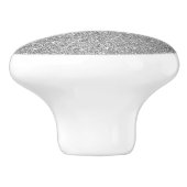Keramische kast Knob-Silver Faux Glitter Knop (Zijkant)
