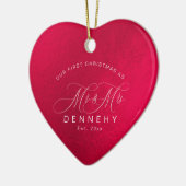 Keramische kerst, Iridescent Red Keramisch Ornament (Links)