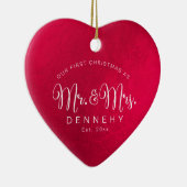 Keramische kerst, Iridescent Red Keramisch Ornament (Rechts)