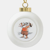 Keramische kerstbal, drink, kerstbal keramische bal ornament (Voorkant)