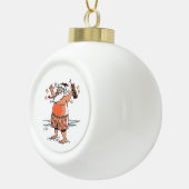 Keramische kerstbal, drink, kerstbal keramische bal ornament (Rechts)