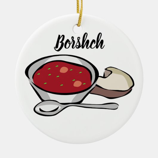 Keramische kerstboomversiering Borshch Keramisch Ornament (Voorkant)