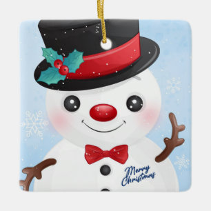 Keramische Kerstman Ornament