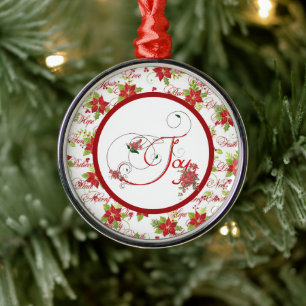 Keramische Kerstversiering Joy Metalen Ornament