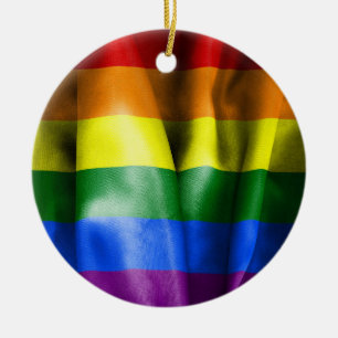 Keramische kerstversiering met de vlag van Gay Pri Keramisch Ornament