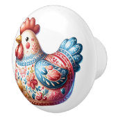 Keramische kip thema knop (Rechts)