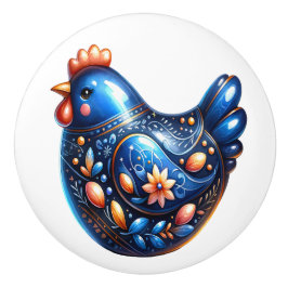 Keramische kip thema knop