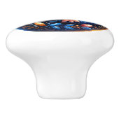 Keramische kip thema knop (Zijkant)