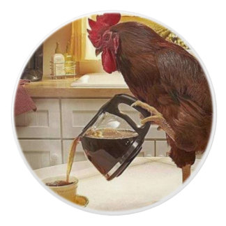 Keramische Knob*** Cock-A-Doodle Koffie Knop