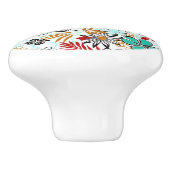 Keramische Knob/Floral Keramische Knop (Zijkant)