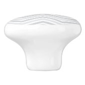 Keramische Knob/Gray Chevron Keramische Knop (Zijkant)