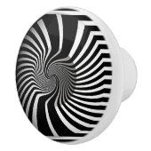 Keramische Knobs - Psychedelic Art Swirl B/W Knop (Rechts)