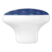 Keramische Knop met Bloemmotief (Zijkant)