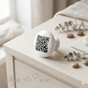 Keramische Knop met Uniek QR Code Ontwerp