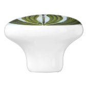 Keramische knop -  ogend Art Nouveau design (Zijkant)