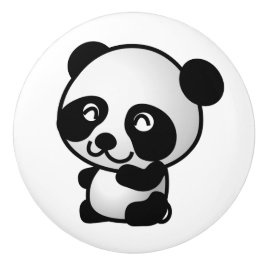 Keramische knop. Panda. Knop