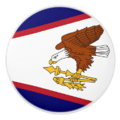 Keramische knop pull met vlag van Amerikaans-Samoa (Voorkant)