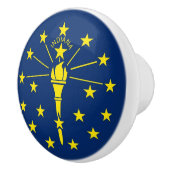Keramische knop pull met vlag van Indiana State, V (Rechts)