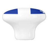 Keramische knop pull met vlag van Quebec, Canada (Zijkant)