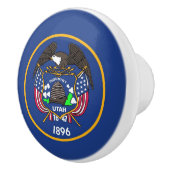 Keramische knop pull met vlag van Utah State, Vere (Rechts)