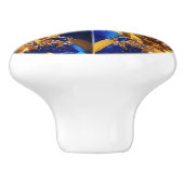 Keramische knop trekken met Zweden Kleuren (Zijkant)