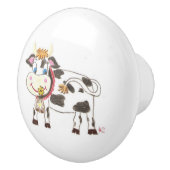 Keramische knop Zwitserse koe (Rechts)