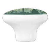 Keramische knoppen - Groen bos Silhouette (Zijkant)