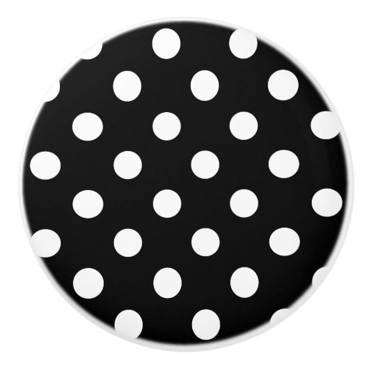 Keramische knoppen - Witte poolpunts Blk achtergro (Voorkant)