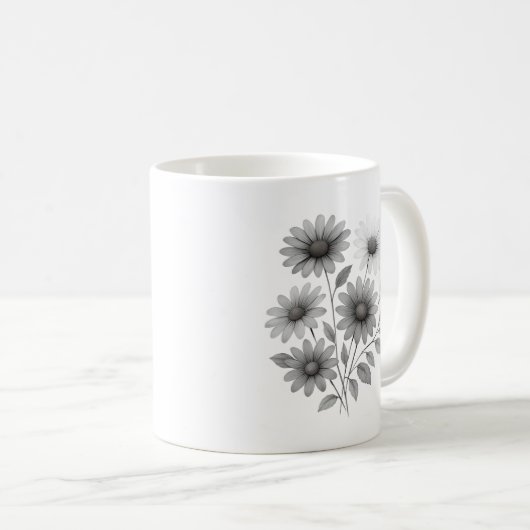 Keramische koffie Mok - Daisy Design - Corrine & C (Voorkant rechts)