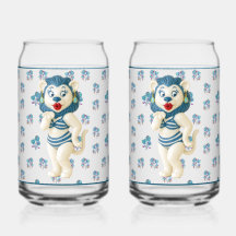 Keramische Leeuw Frisdrank Glas