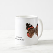 Keramische mok met een Rood Admiral-vlinderontwerp (Voorkant rechts)