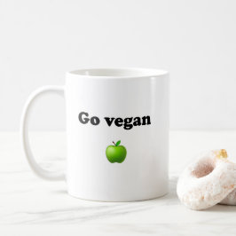 Keramische mok met Go Vegan-design