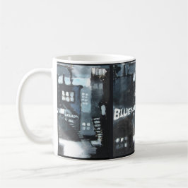 Keramische Mok met hedendaags kunstdecor: Blauwen