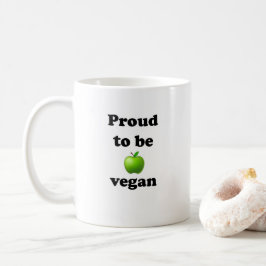 Keramische mok met "Trotse vegan" motief