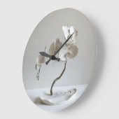 Keramische Neutrale Orchidee Taupe Grote Klok (Hoek)