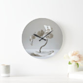 Keramische Neutrale Orchidee Taupe Grote Klok (Huis)